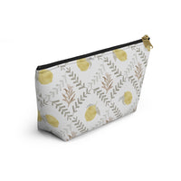Lemon Tile Accessory Pouch w T-bottom in Gray